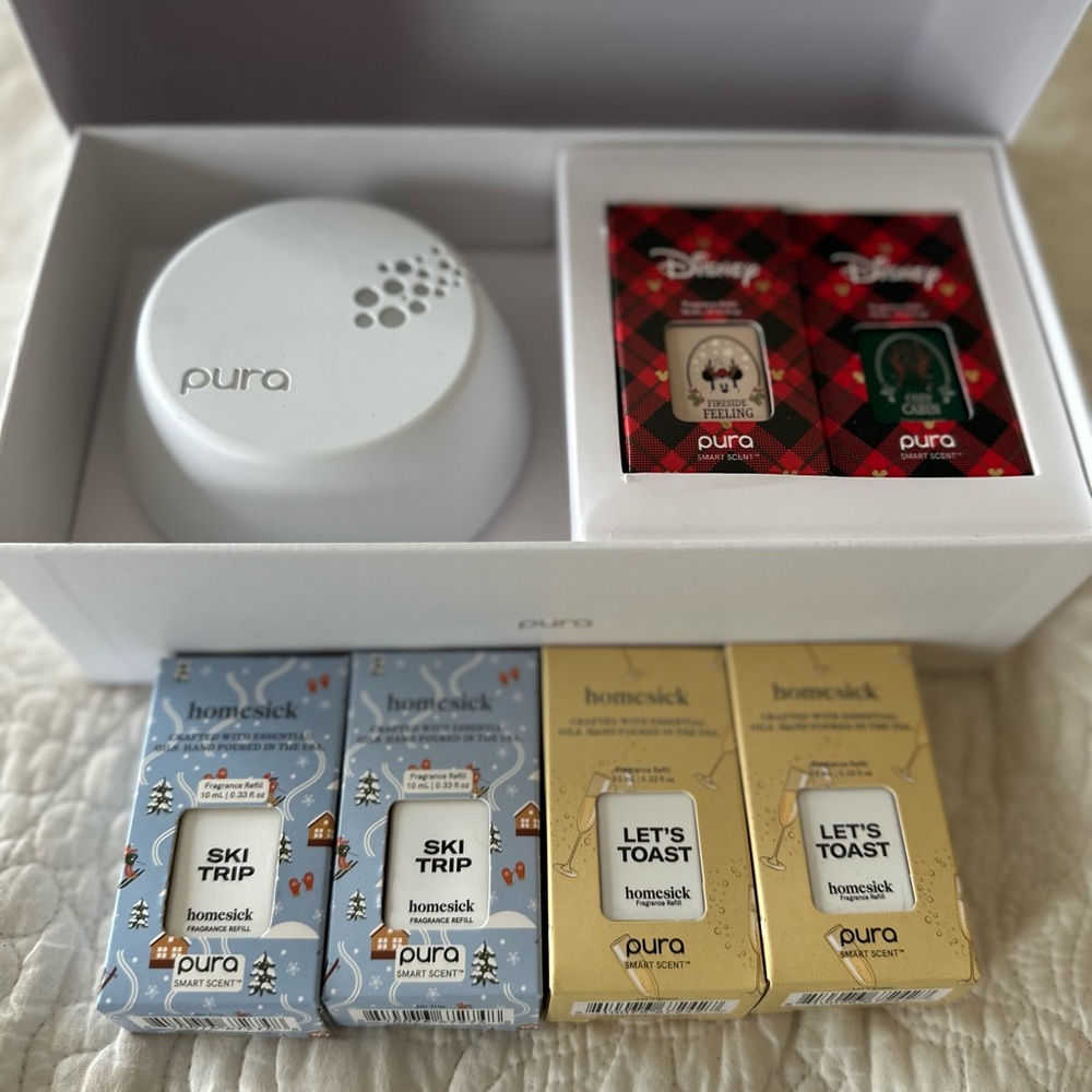 New and 2 gently used Pura Smart Home Fragrance Devices with Scents